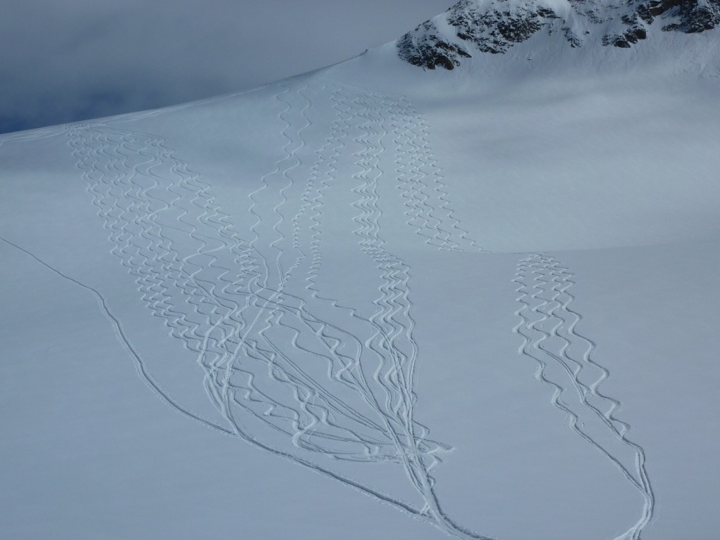 Combin de Boveire : Glacier sous l'épaule
