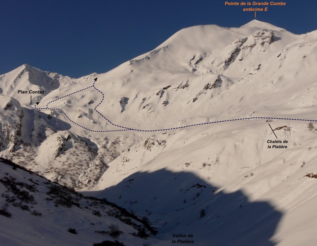 Pointe de la Grande Combe (itinéraire à ski)