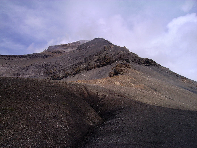 Les éboulis de la Haute Cime