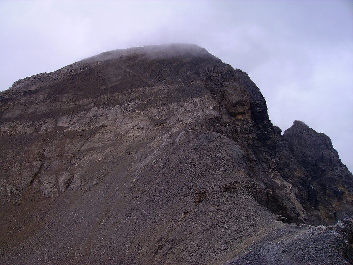 Le sommet vu du Col des Paresseux (il ne faut pas l'être pour arriver jusque là!)