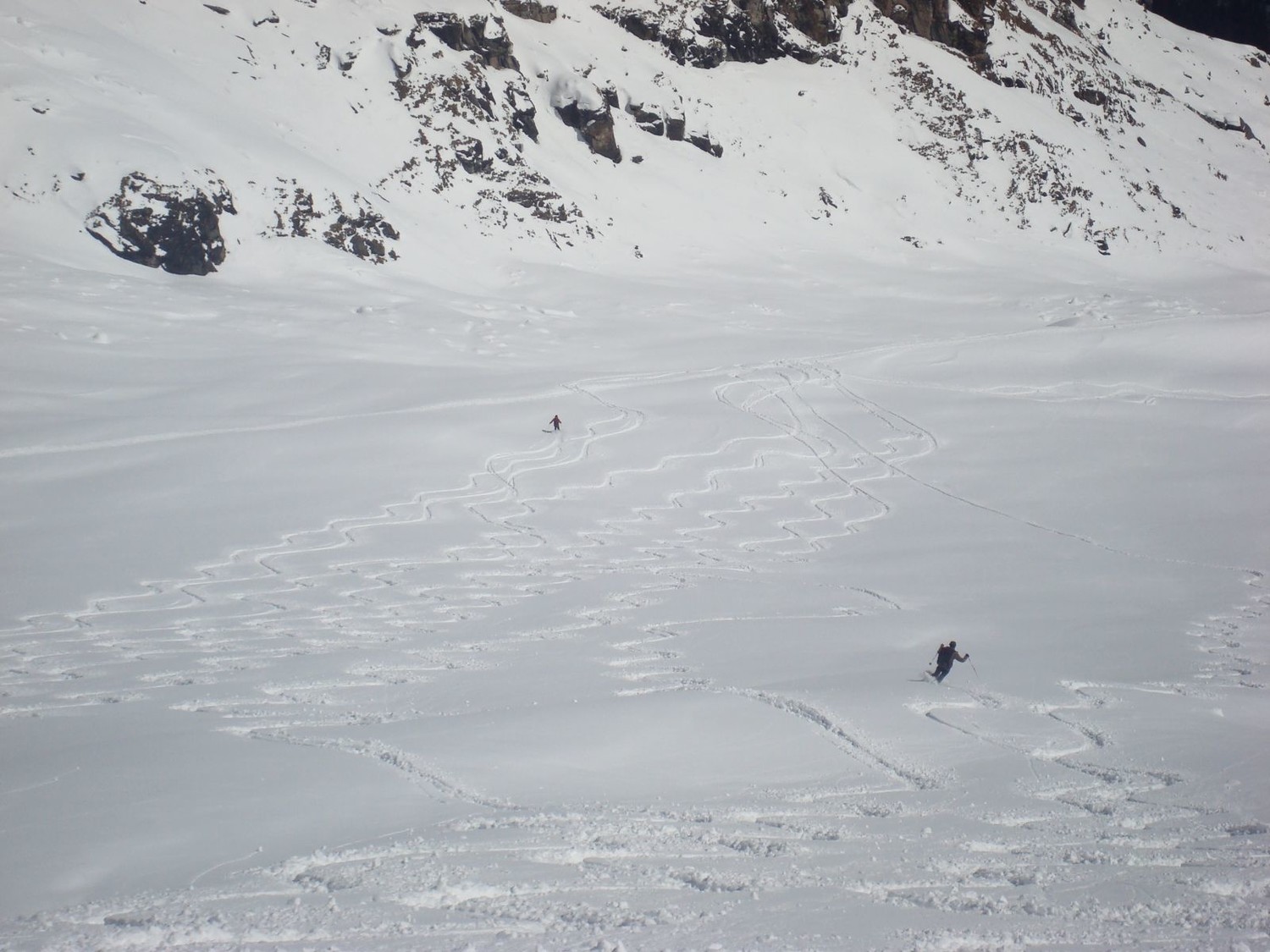 Descente sur l'alpage d'Orchèra