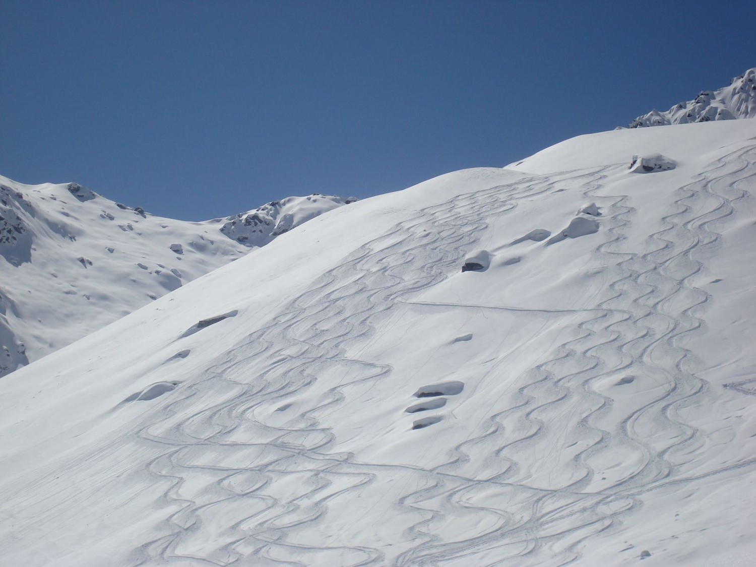 Traces vues depuis l'alpage d'orchèra, suis remontée la pte pente après le picnic, trop génial!