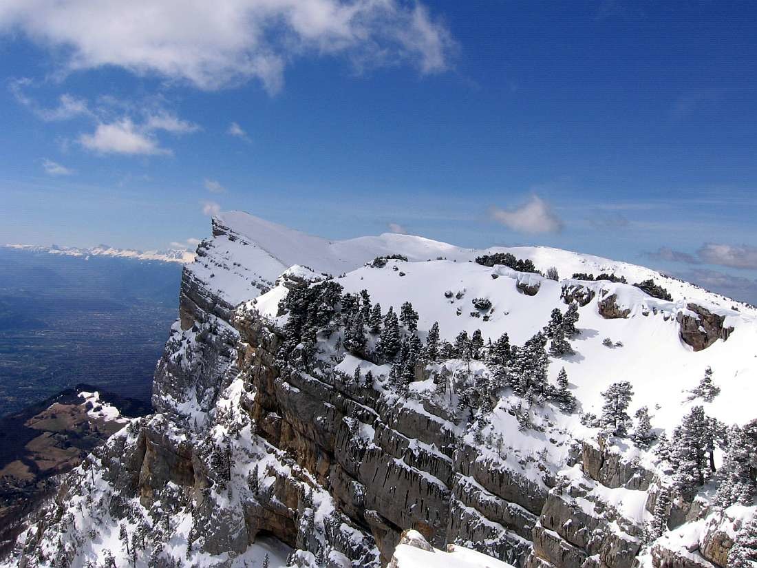 DentCrolles/Rocher Du Midi : "Pilier I" du Rocher du Midi pris depuis le "Pilier II", Dent de Crolles en second plan