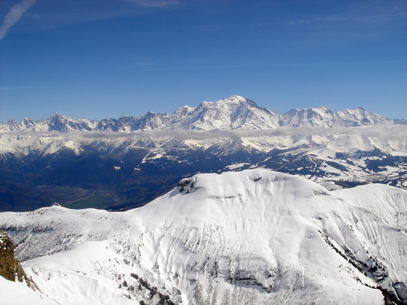 La Chaîne du Mont Blanc depuis Tête Pelouse