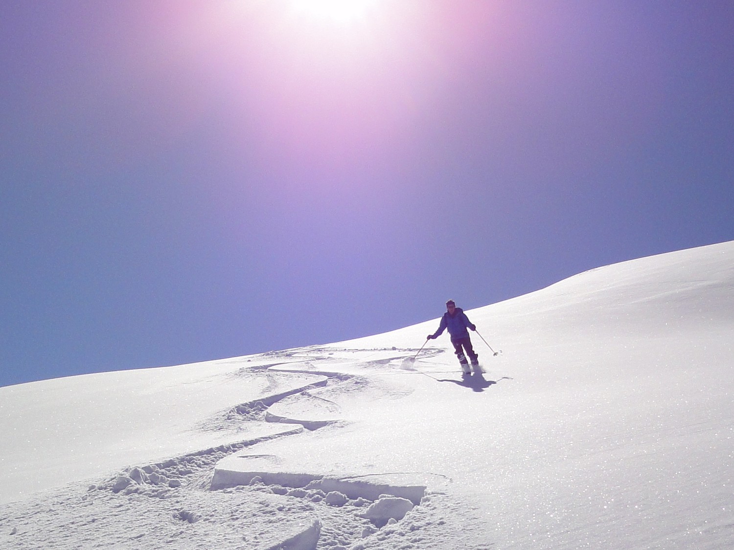 Belle descente poudreuse du Métailler