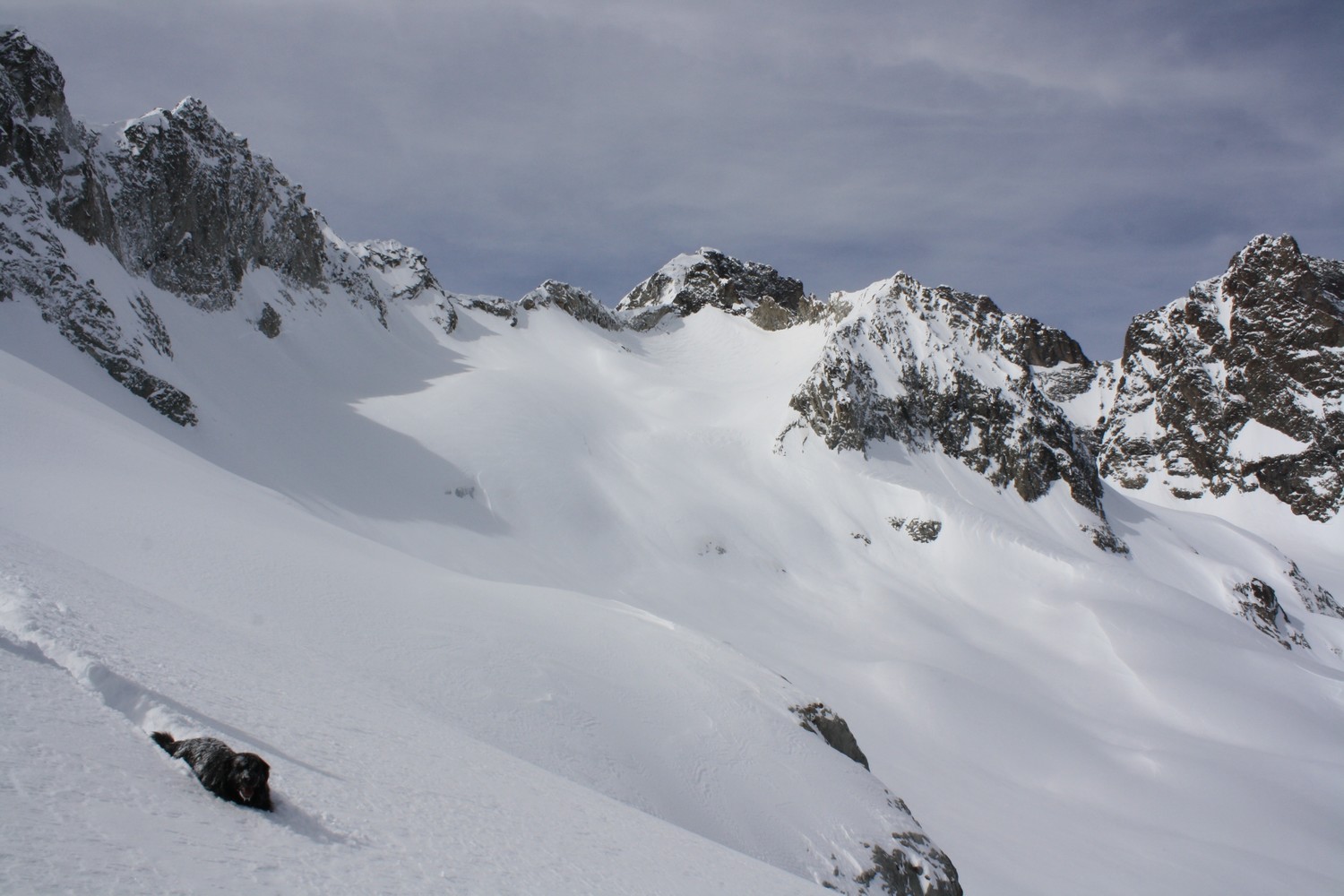 Du versant N du Col des Berches, vers la Pointe Swann et environs