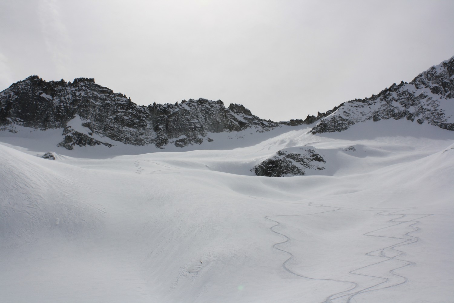 Le versant N du Col des Berches vu du Vallonnet