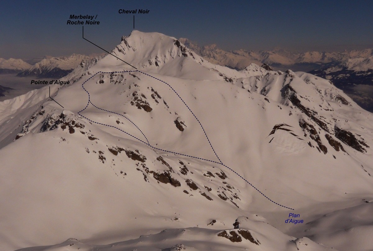 Merbelay - Versant S (itinéraire à ski)