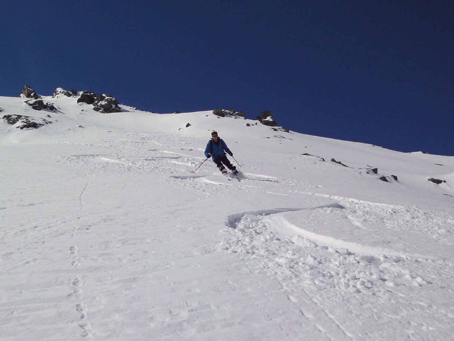 Descente des pentes NE sous les Pointes des Autans