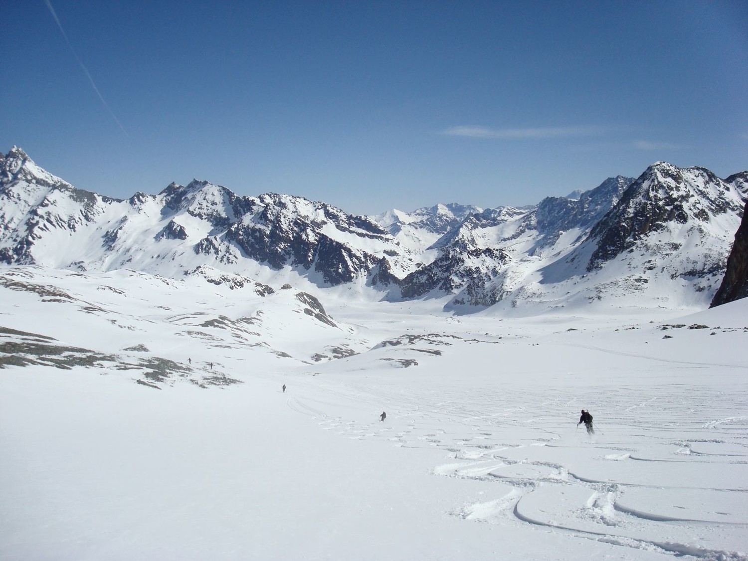 Descente en direction de la cabane des Dix