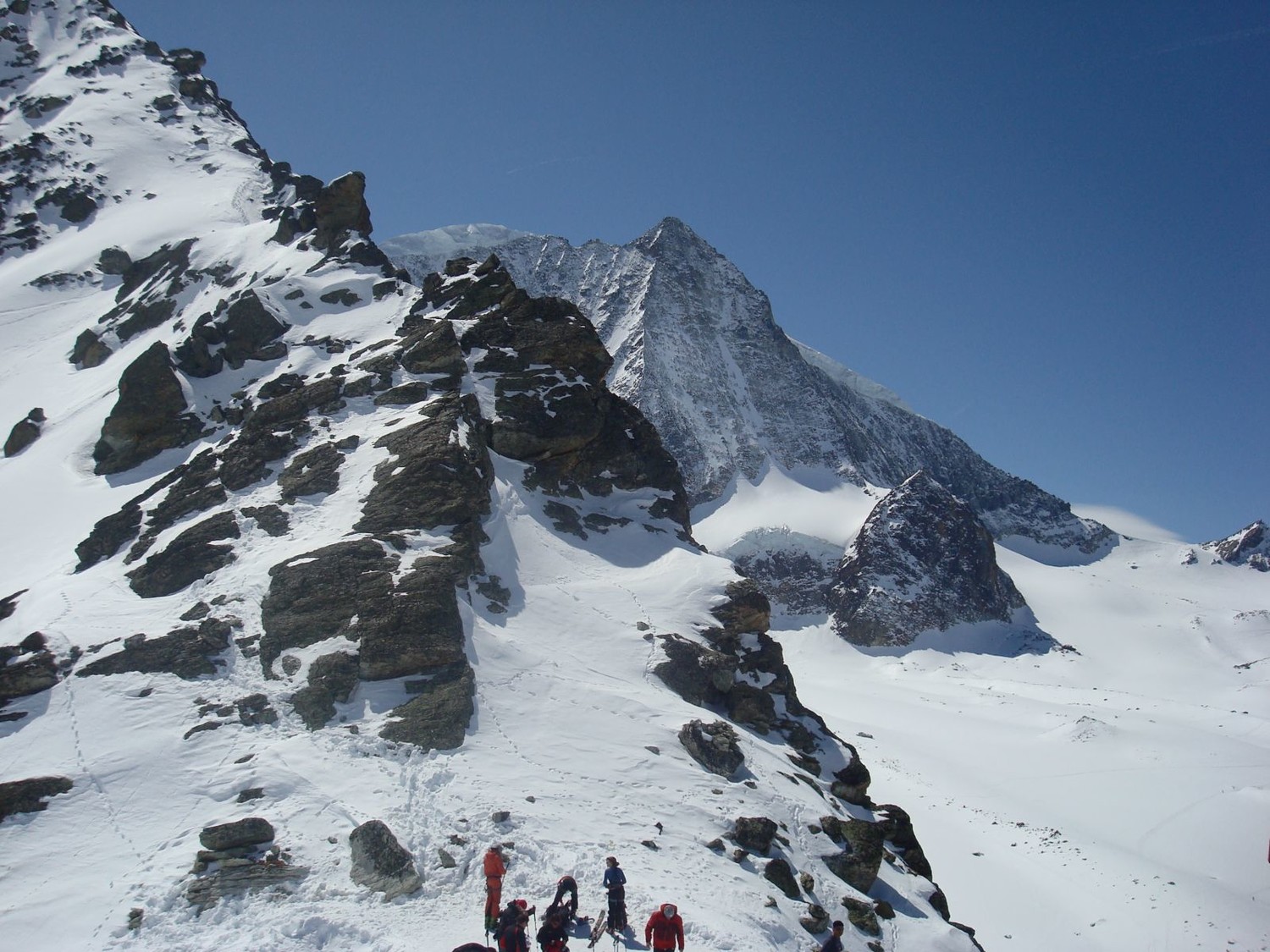 Vue du Mt-blanc de Cheilon depuis le pas de Chèvre