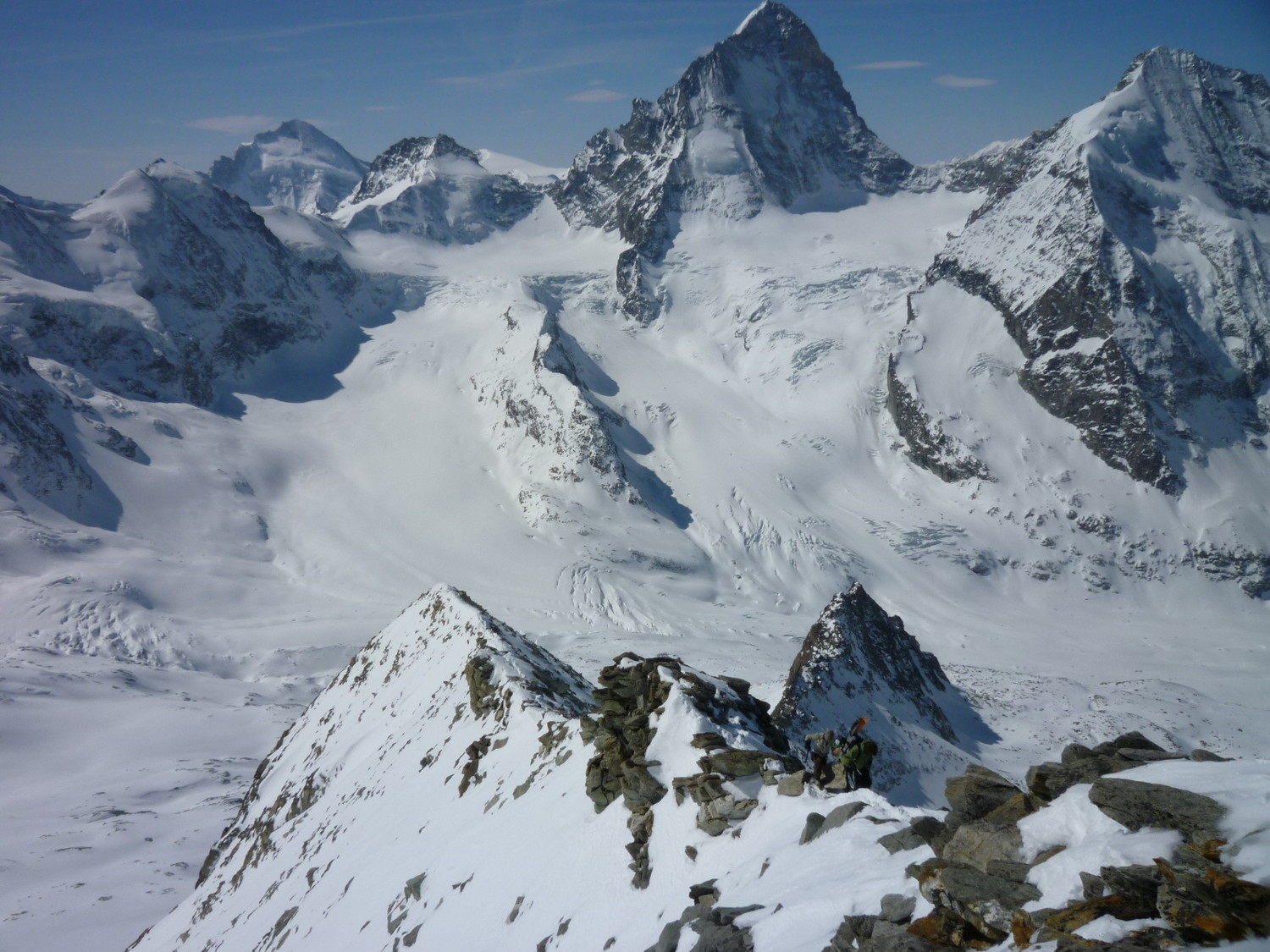 Arête SW juste avant le sommet