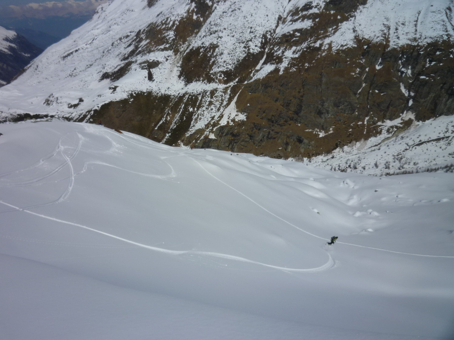Dans la partie basse - Marc (en splitboard)