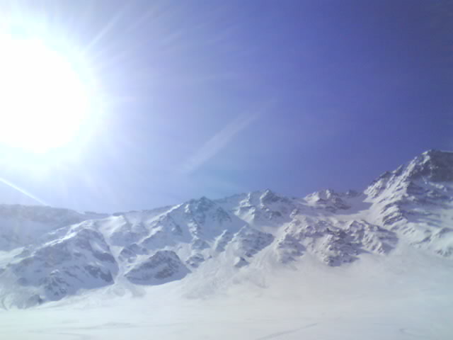 du couloir pépin à gauche au glacier de bellecote à droite