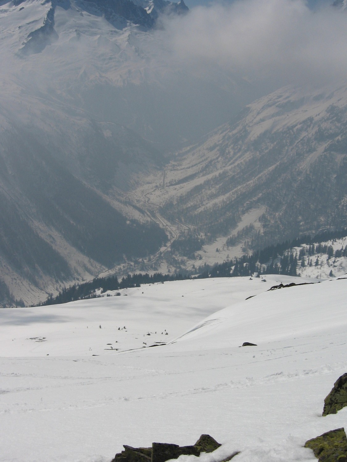 La nébulosité augmente sur le Col des Montets