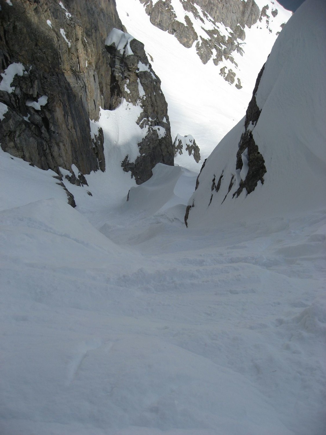 Breche de la portetta, départ du couloir