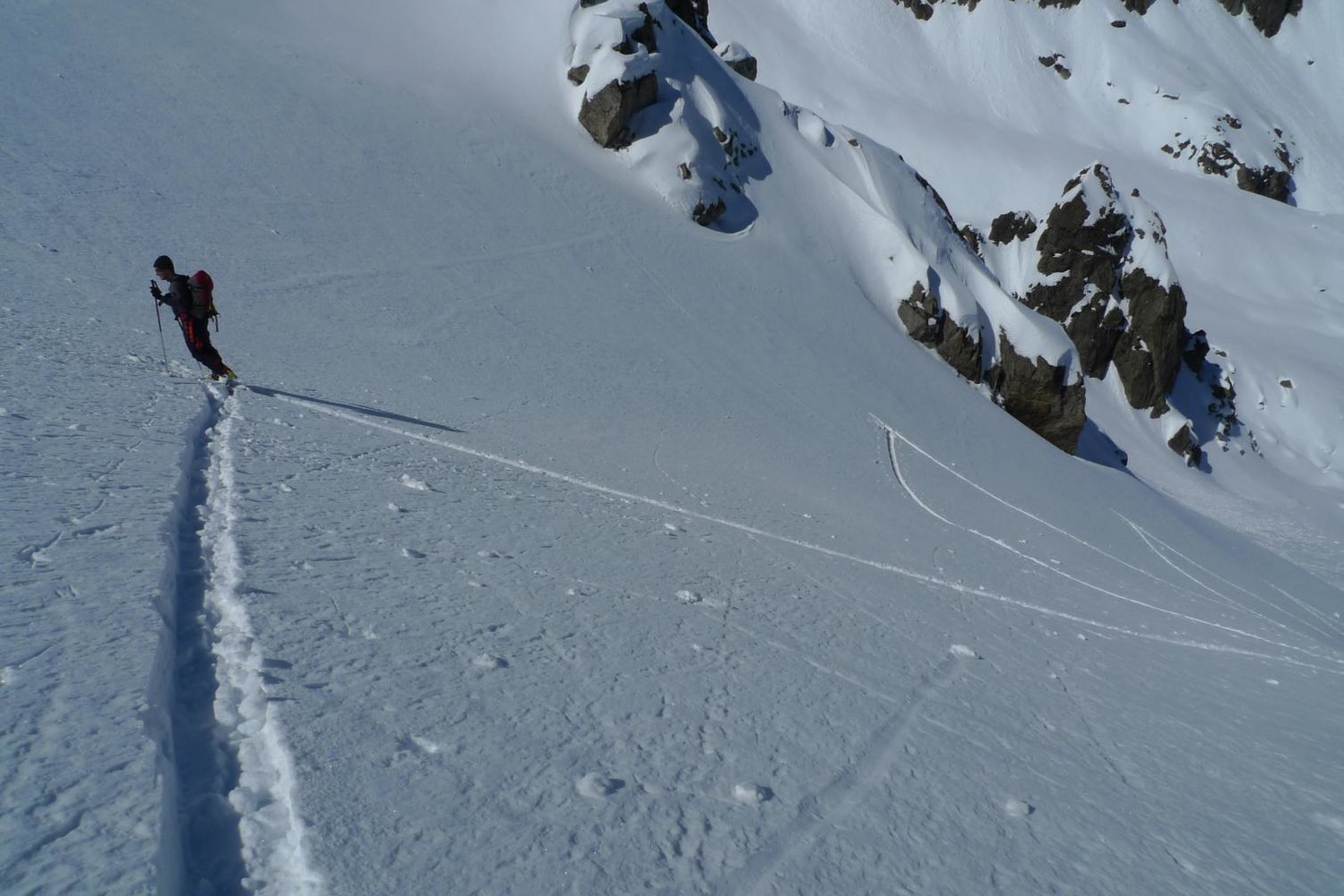 Montée dans le couloir nord