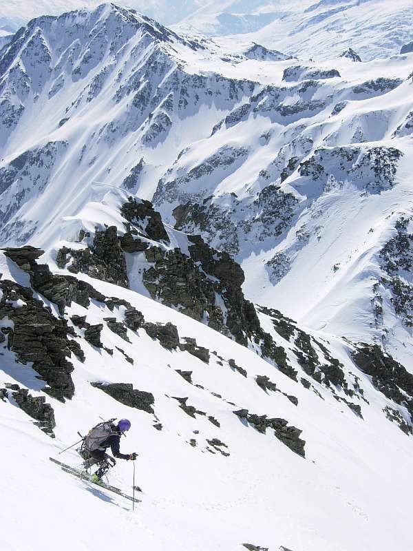 Grande Valloire Avril 2010 : Hop la facette S de la Grande Valloire avalée en qq virages (c trop bon)