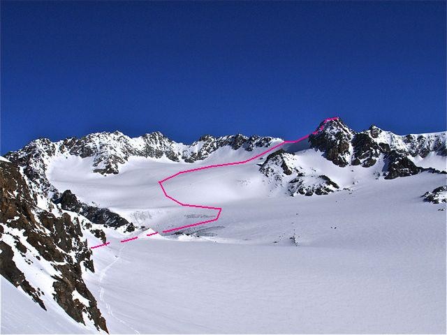 Itinéraire vu depuis le Col de Pierre Lory