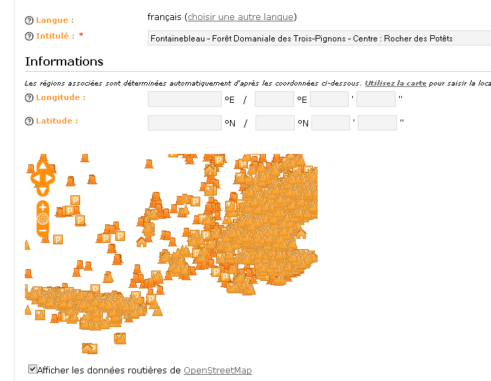 Pb carte sur l'édition d'un doc