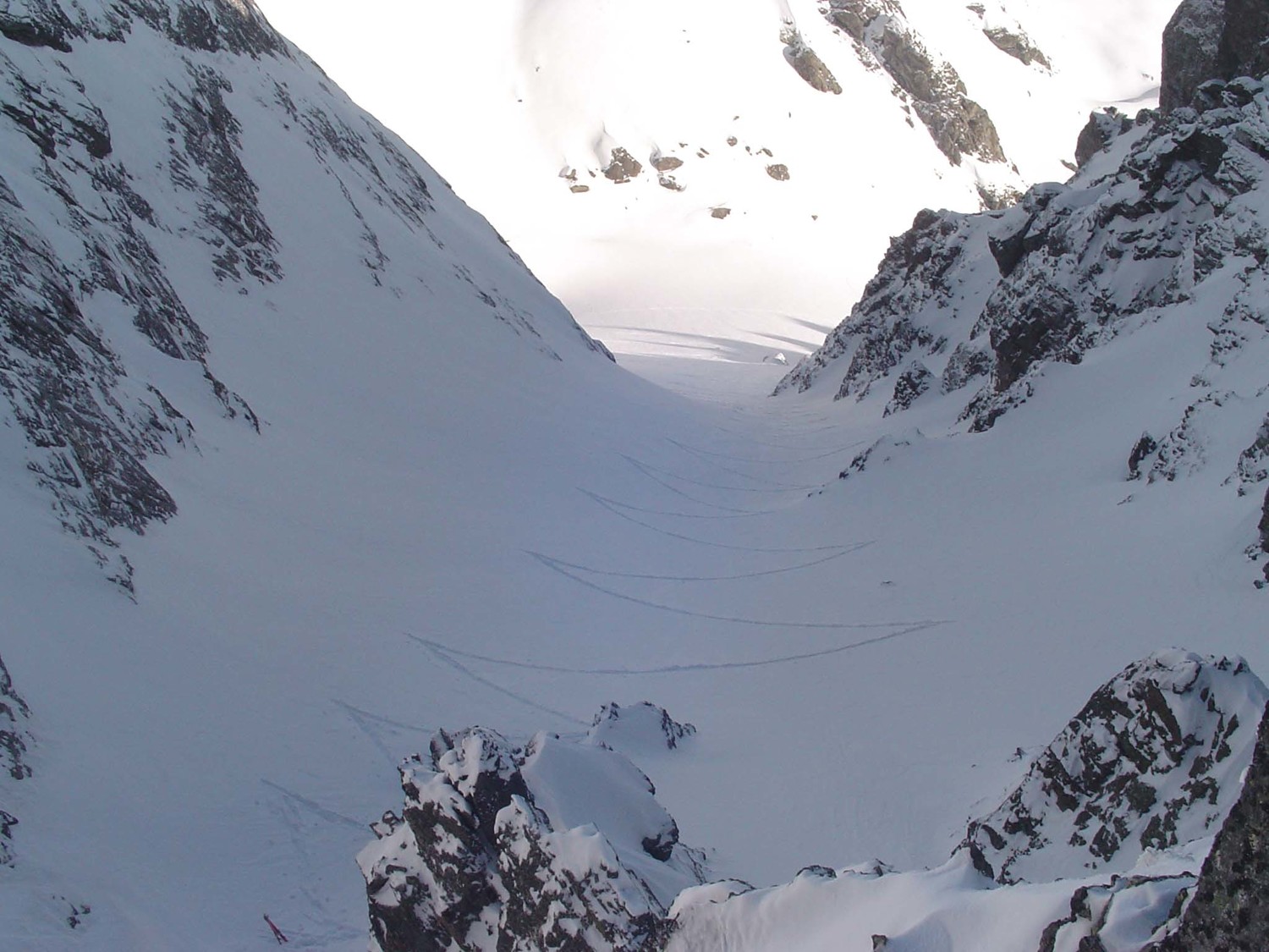 vue plongeante depuis l'arête