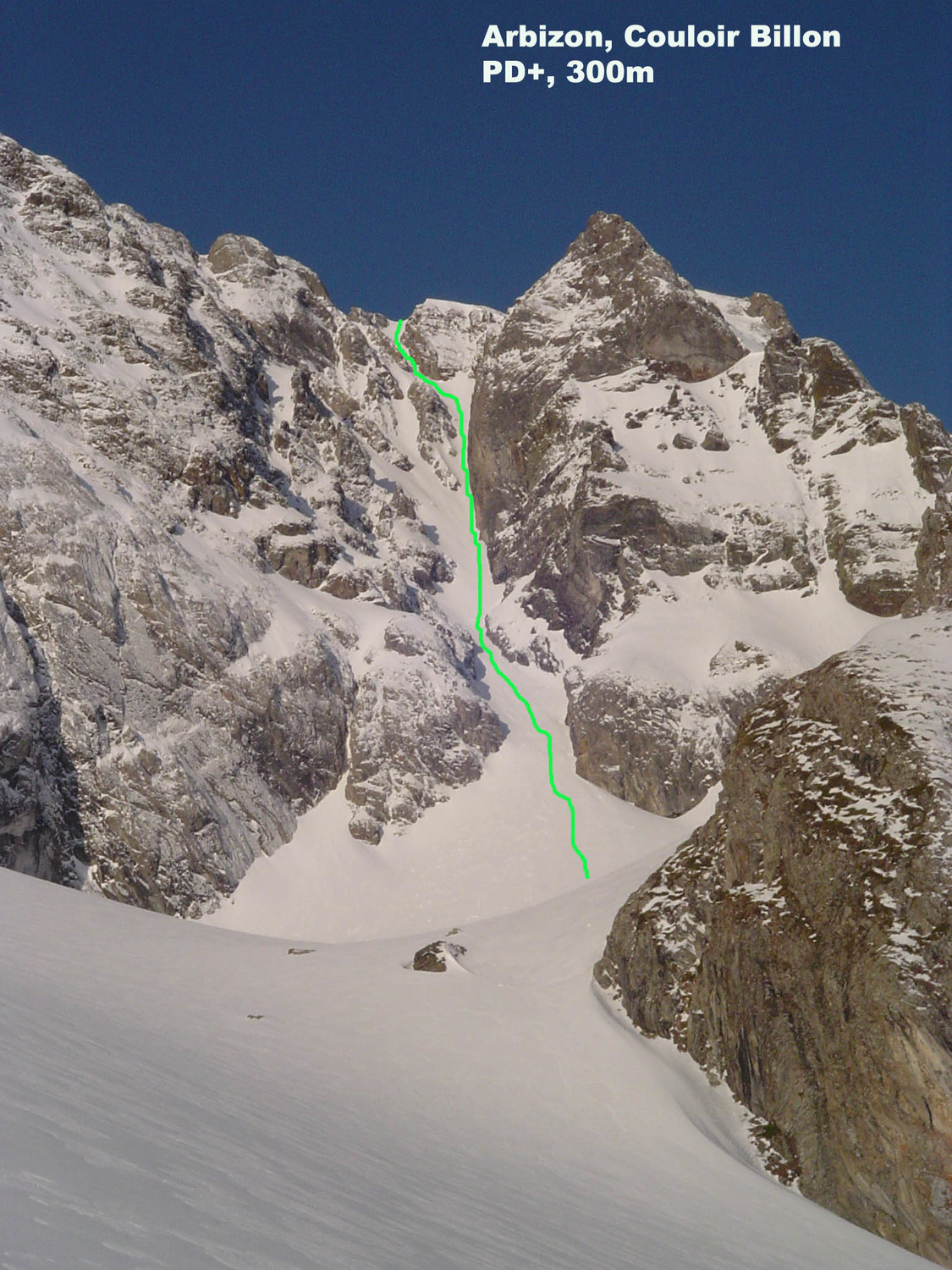 couloir Billon, tracé