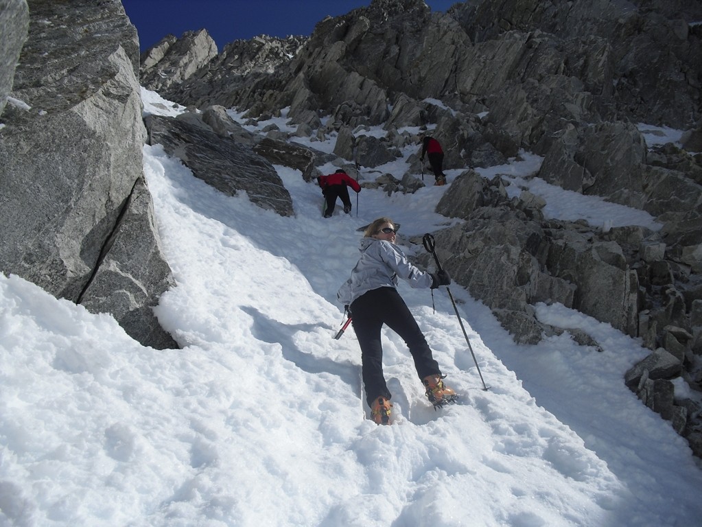 nel canale verso la cima
