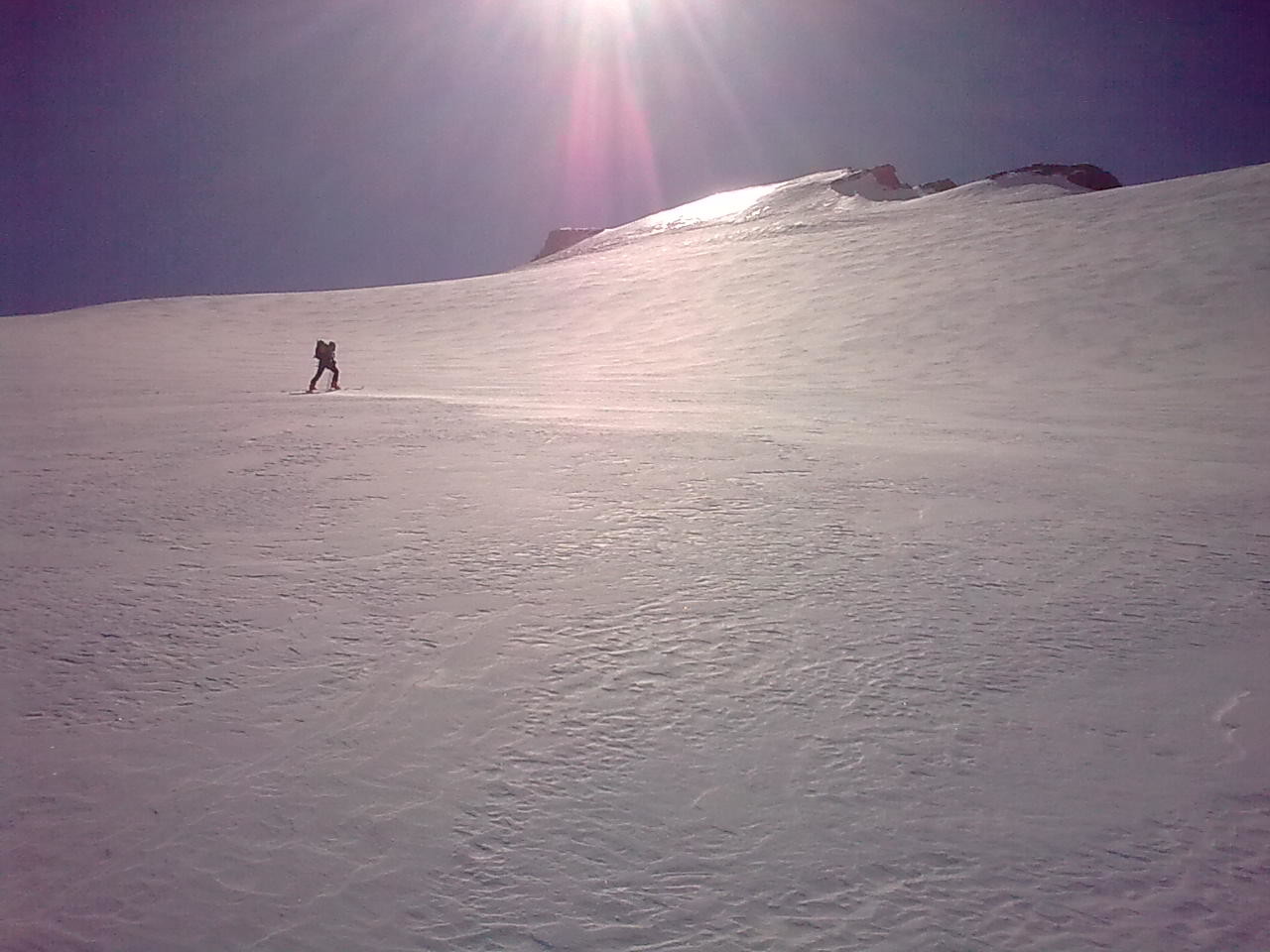 partie supérieure du glacier