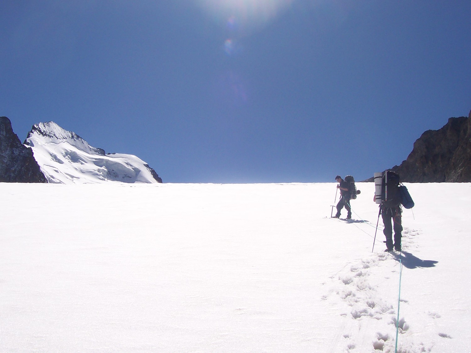 remontée du glacier blanc