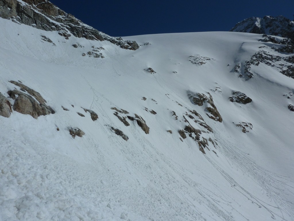 Traversée rive gauche sour le col des Fétoules