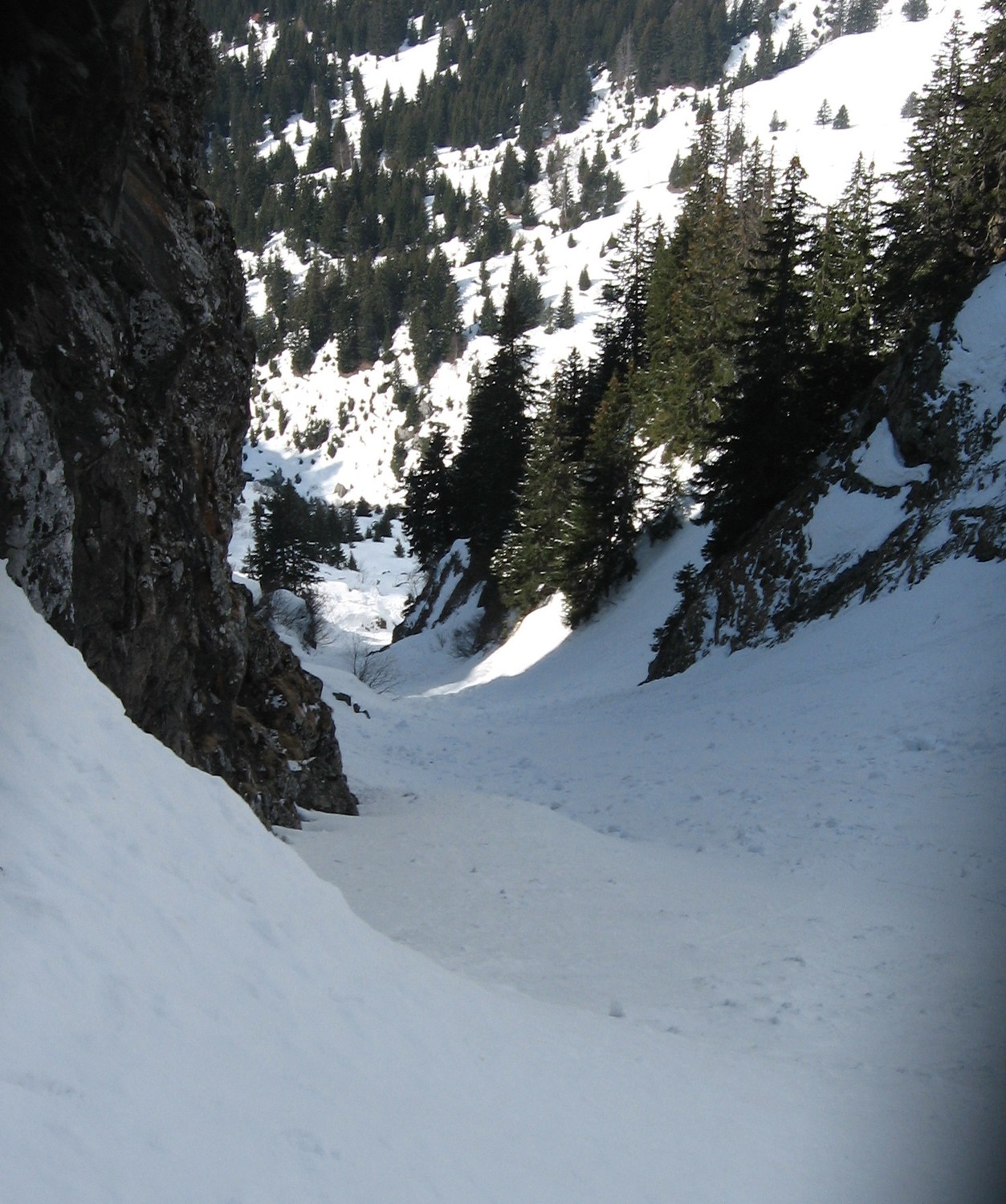 Le couloir de la Chorde en conditions médiocres