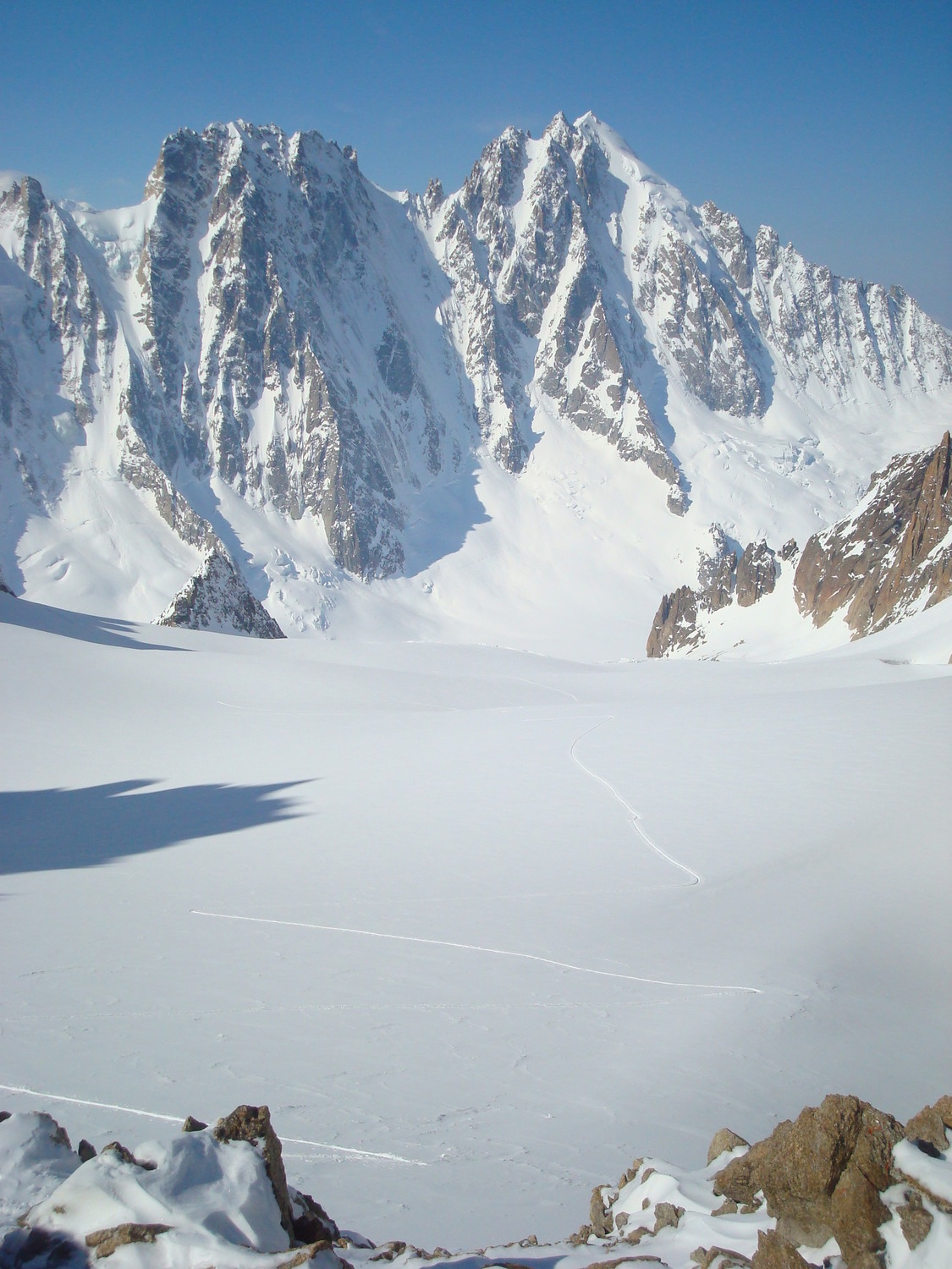 Les Droites et l'Aiguille Verte depuis le Glacier des Améthystes