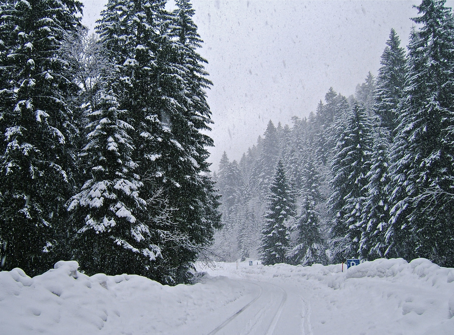Départ sous la neige.