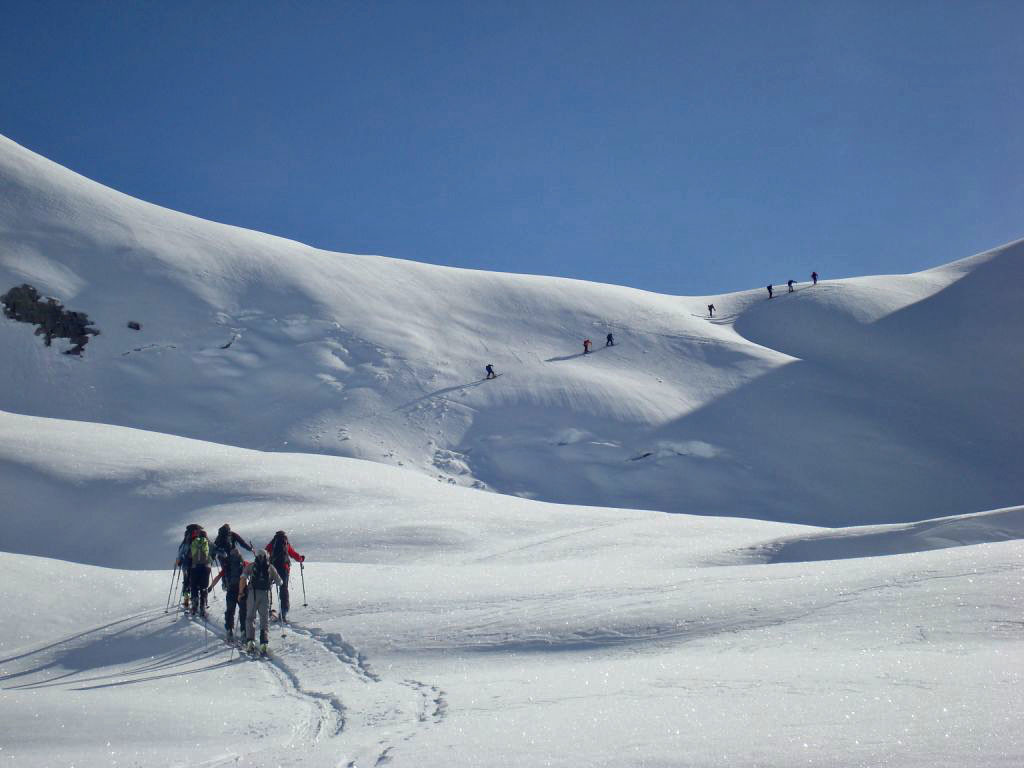 Début de montée au Petersgrat
