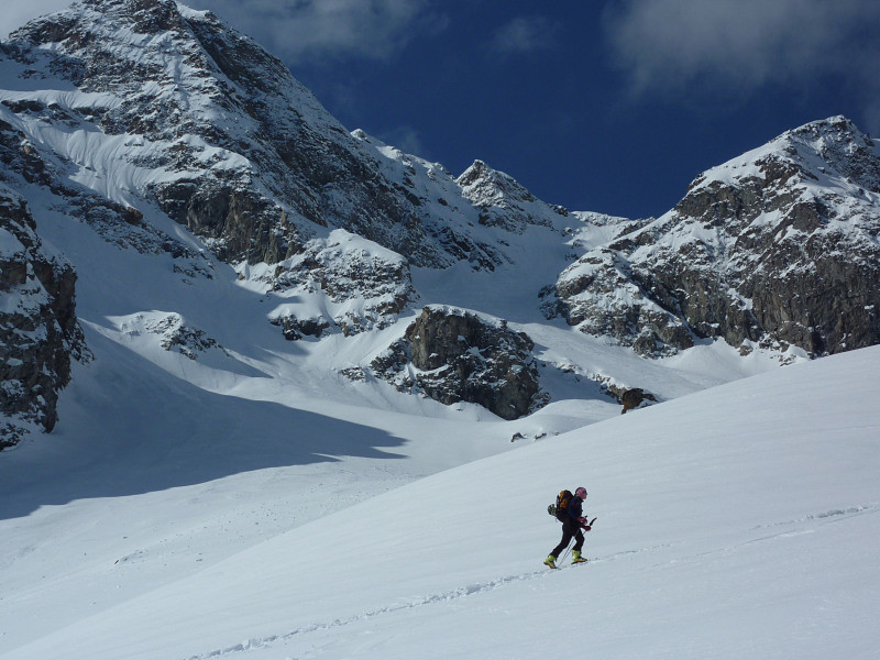 Dans la combe NE de Chamoissière