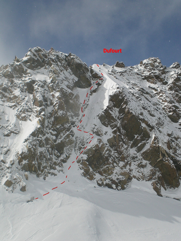 percorso di salita alla Dufourt