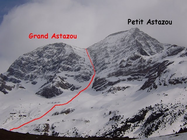 Itinéraire couloir du Swan (Grand Astazou)