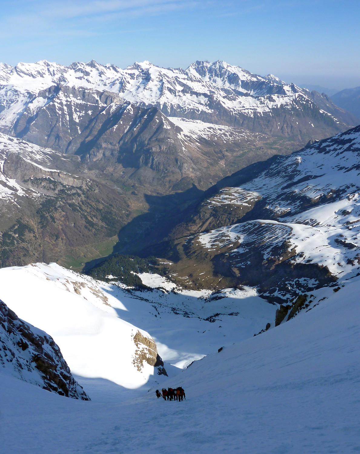 Astazou - Couloir Swan à mi-hauteur