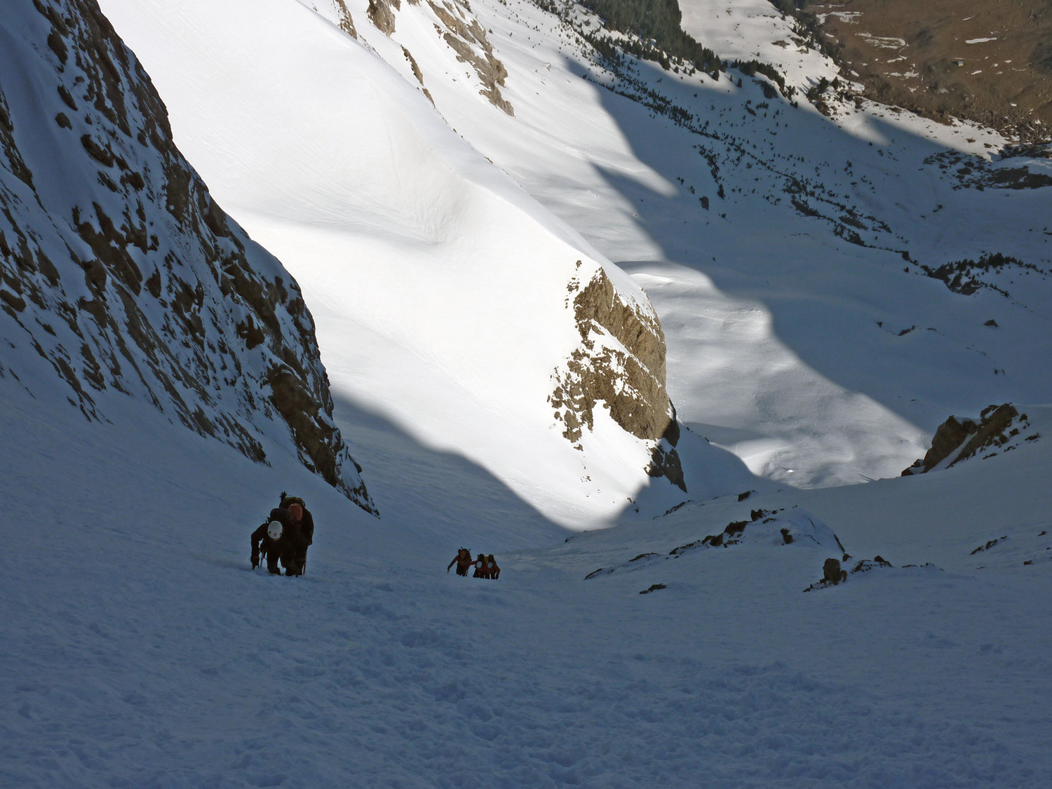 Astazou - Couloir Swan à mi-hauteur