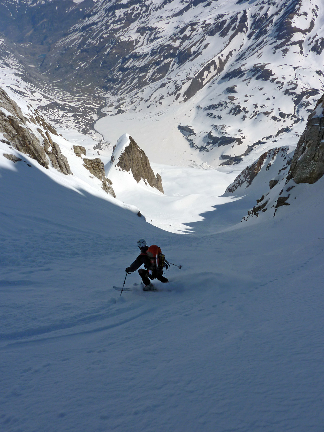 Grand Astazou - Descente du versant nord du couloir de Tuquerouille