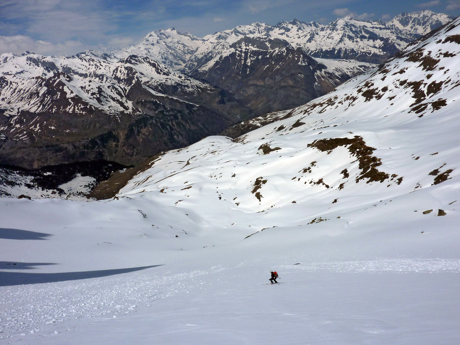 Redescente de la hourquette d'Alans vers le refuge des Espuguettes