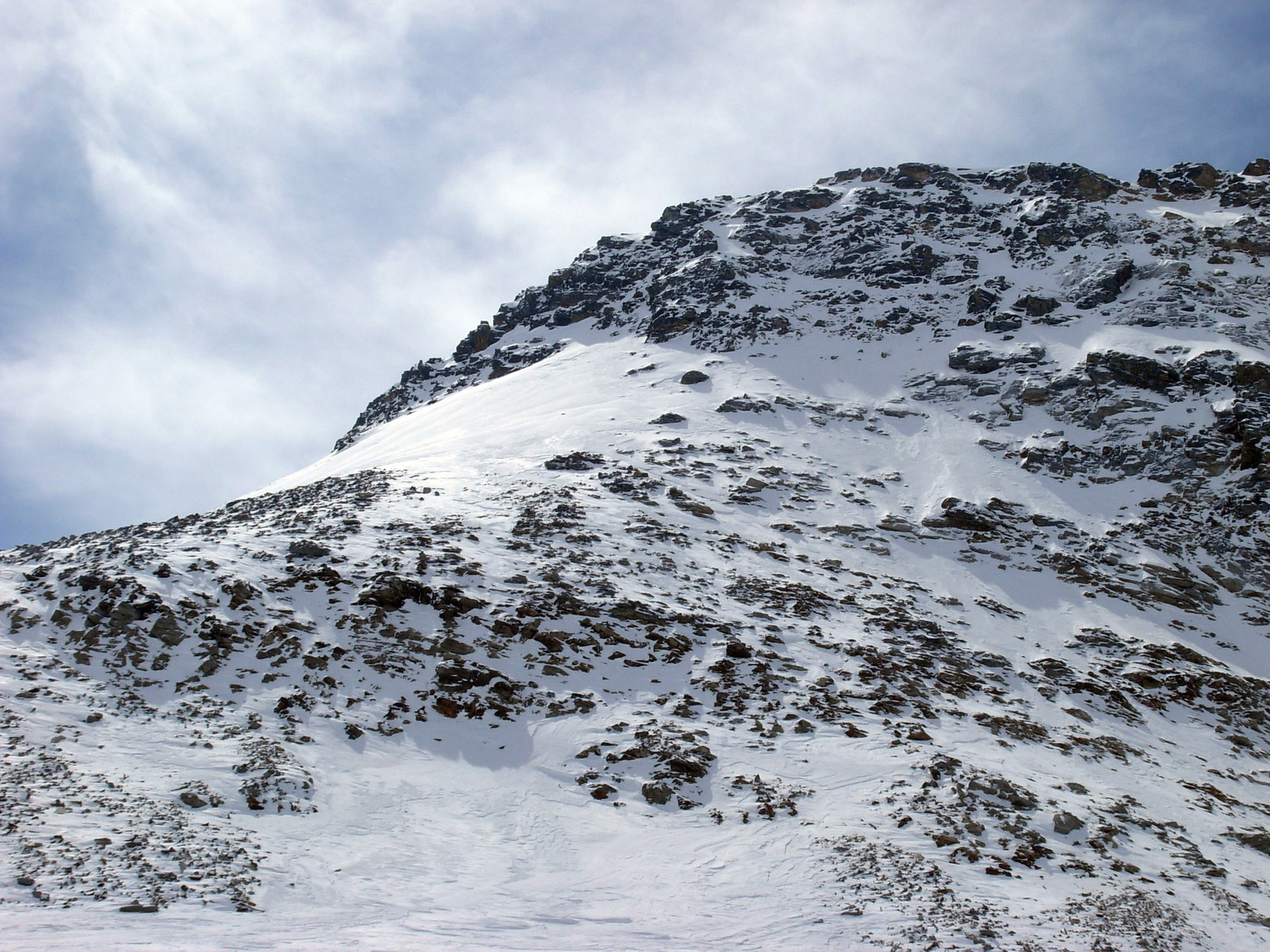 Cresta del Boshorn in condizioni invernali
