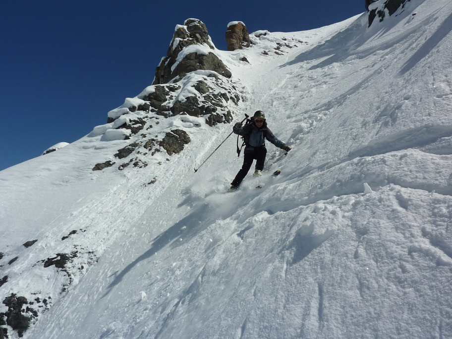 Sur le haut de la directe NW