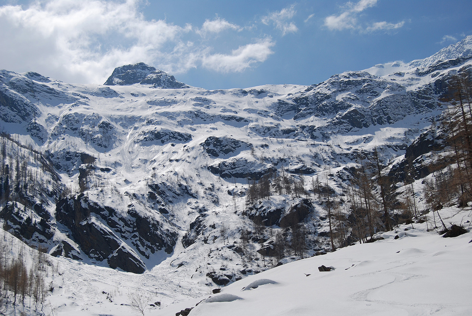 Foto senza schizzo nel tratto chiave per salire al Tossenhorn.