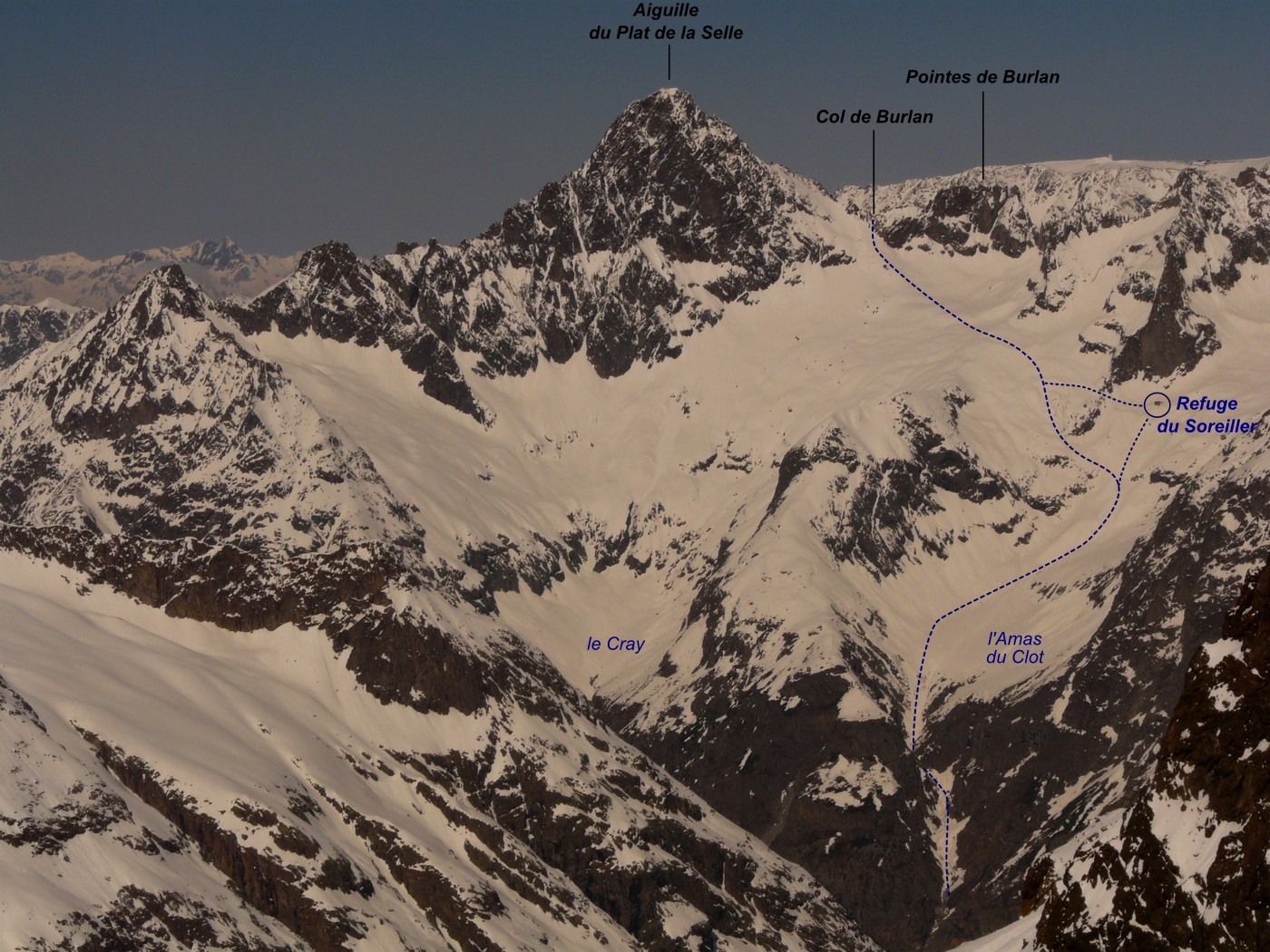 Col de Burlan - Versant S (itinéraire à ski)