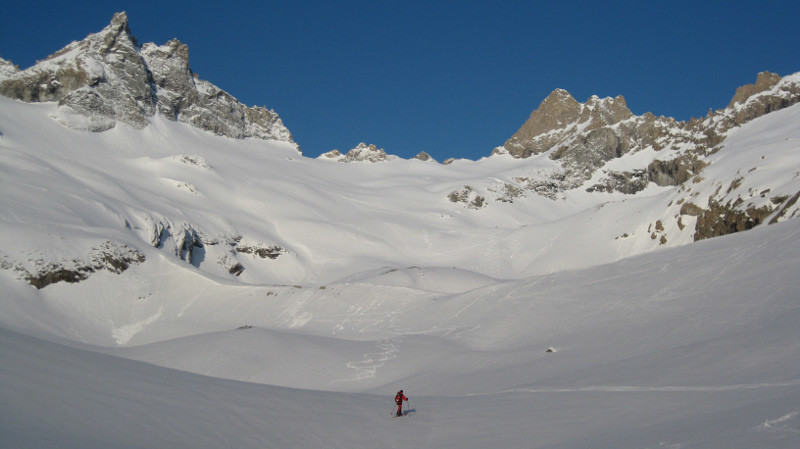 col du Clot des Cavales entouré des Pics S et N