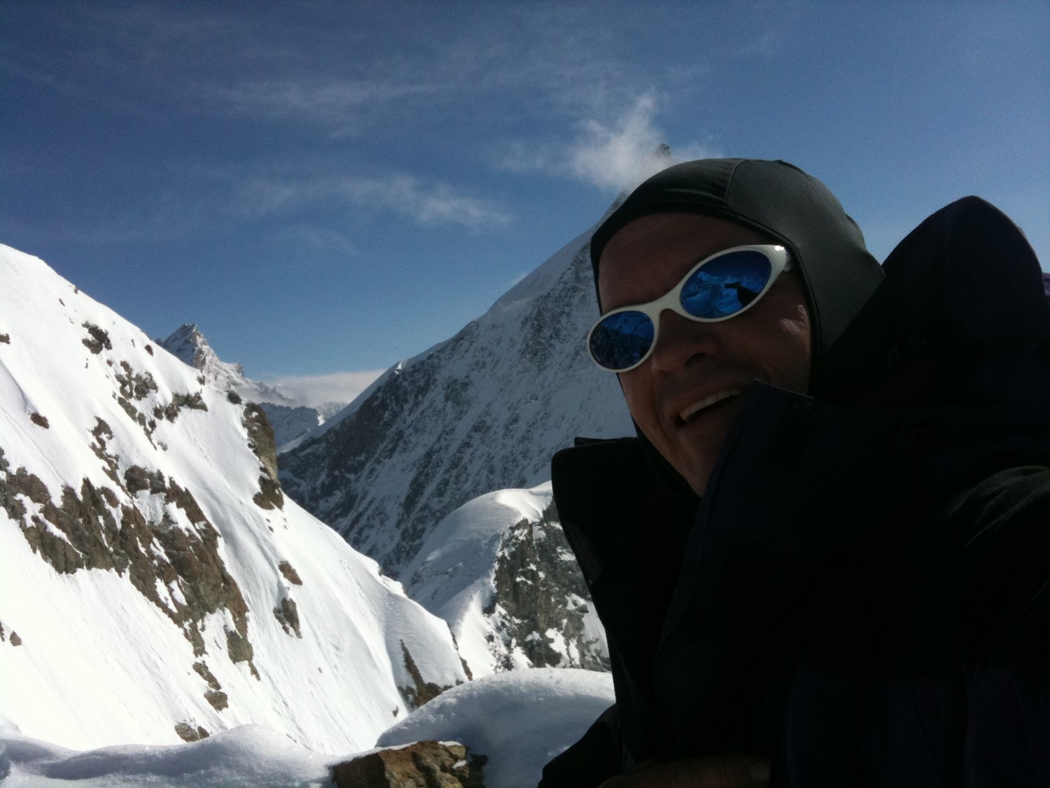 Sam au premier sommet devant l'Obergabelhorn