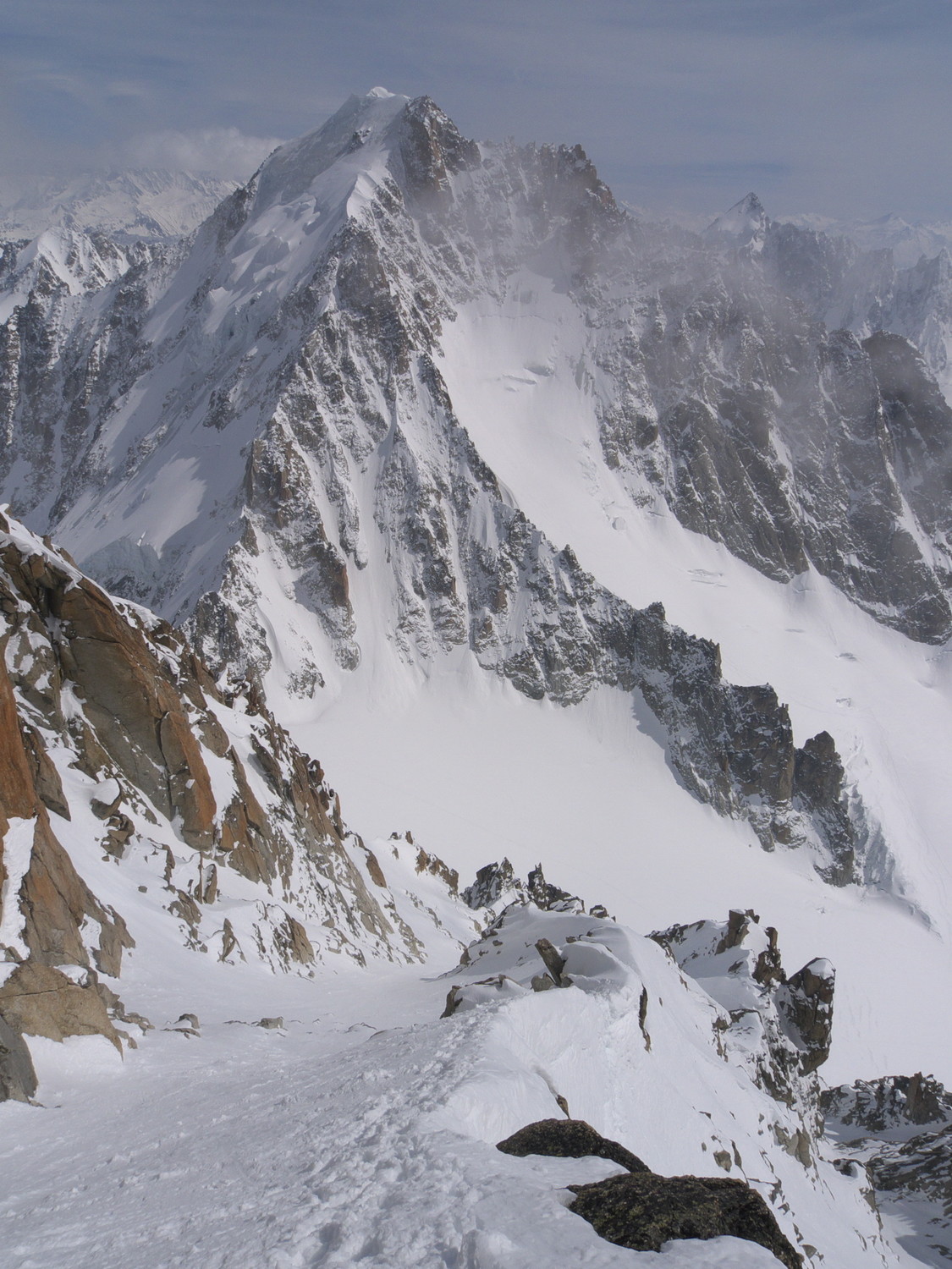Le départ de la face sud du Chardonnet.
