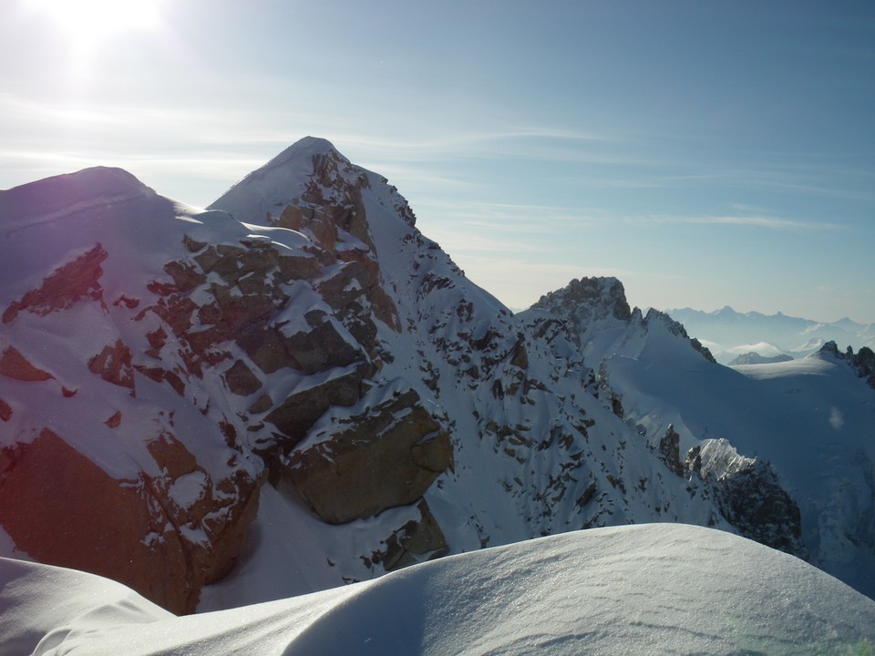 Les Courtes avant la descente face sud