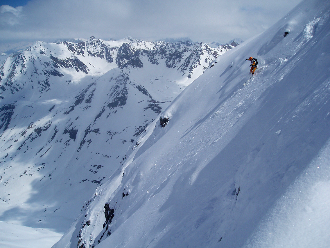 Descente sous le sommet